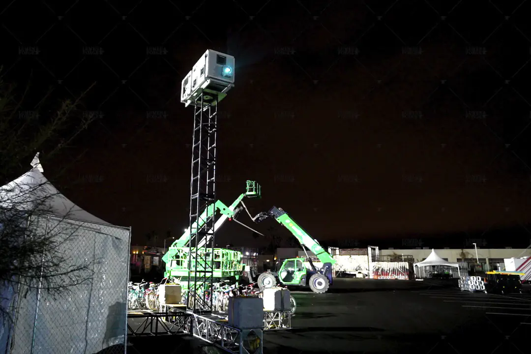 area 15 projection mapping las vegas setup