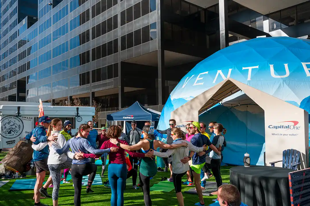 capital one dome exterior guest workout circle