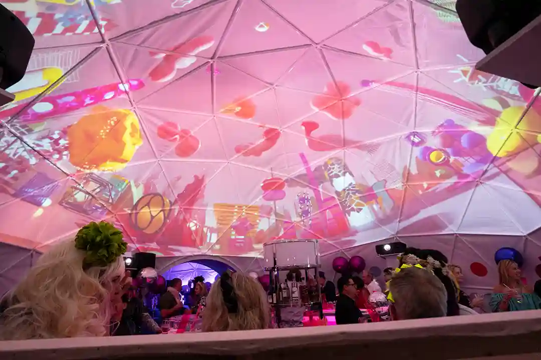 interior 360 projection dome event lumen and forge