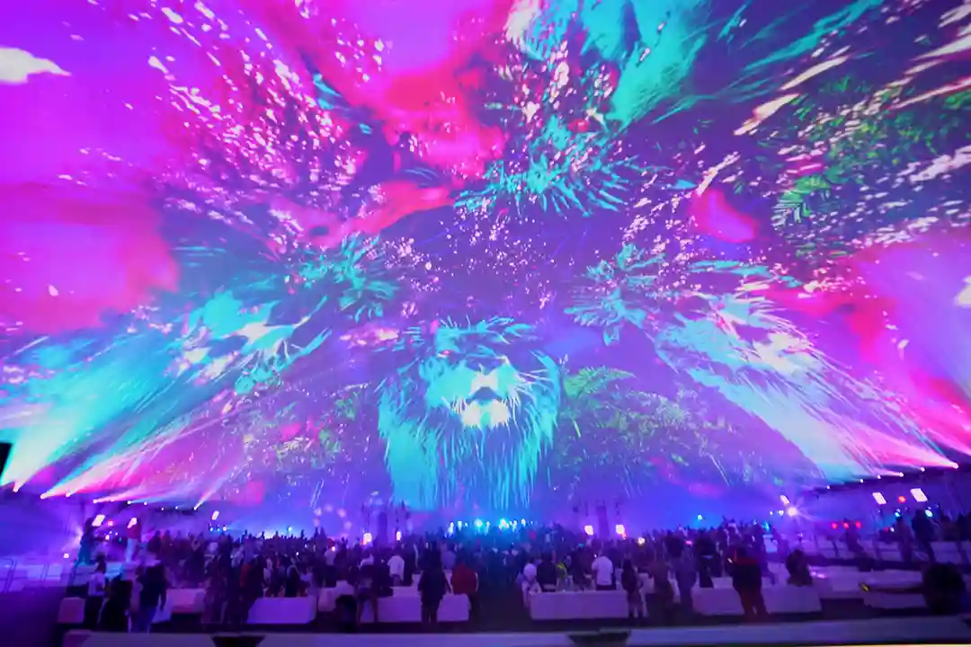 miami dome worlds largest inflatable dome projection visuals
