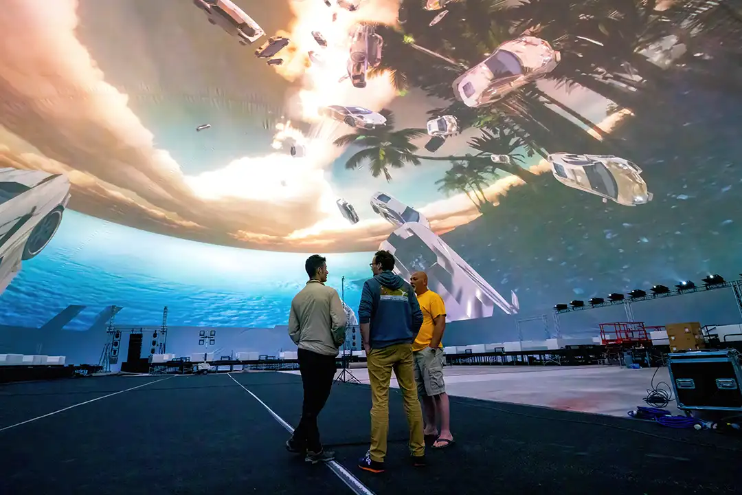 miami largest dome interior visuals immersive projection mapping