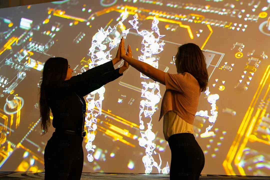 Interactive motion wall