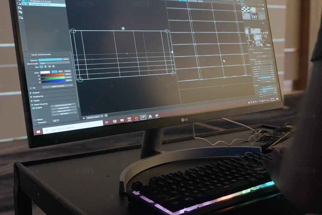 Bitmain Trade Show Technology Madmapper Projection Grid Mapping