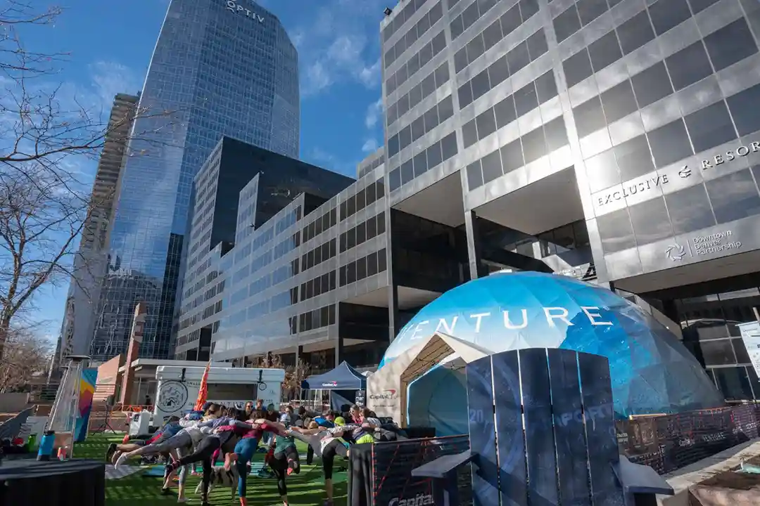Capital One Denver Pop Up Dome Yoga Event
