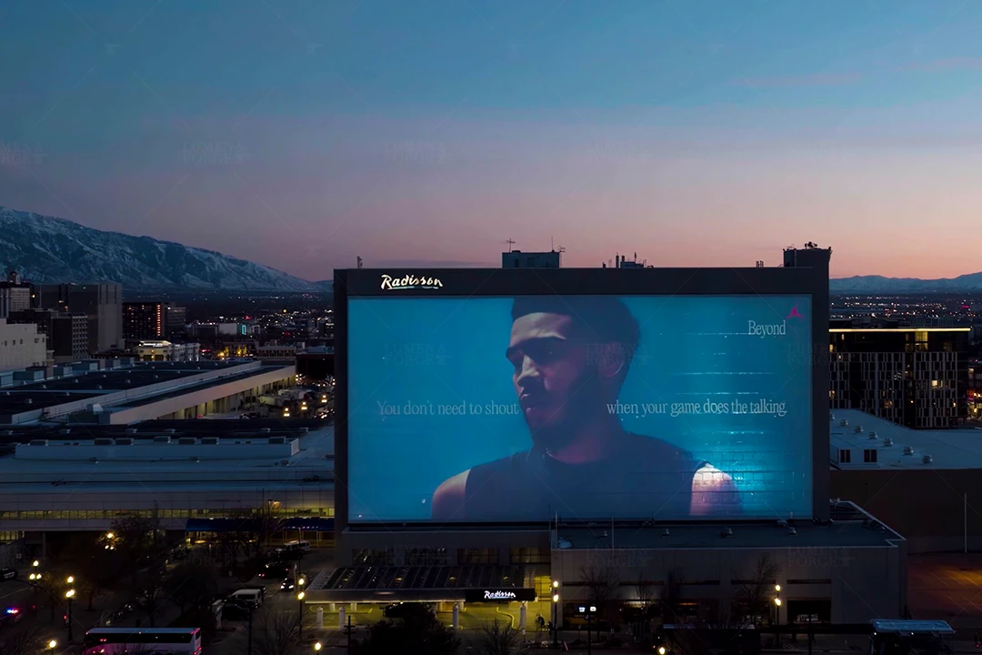Giant Advertisement Nike Air Jordan Beyond Salt Lake City Skyline
