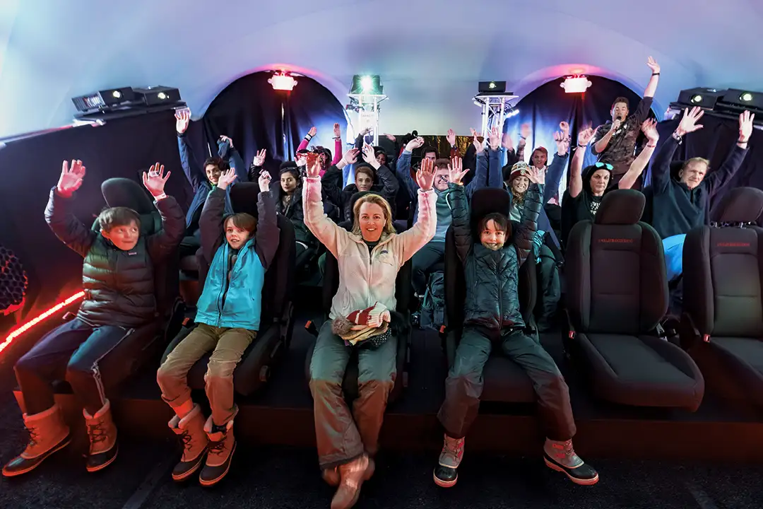 Group Jeep Dome Hands Up Excitement