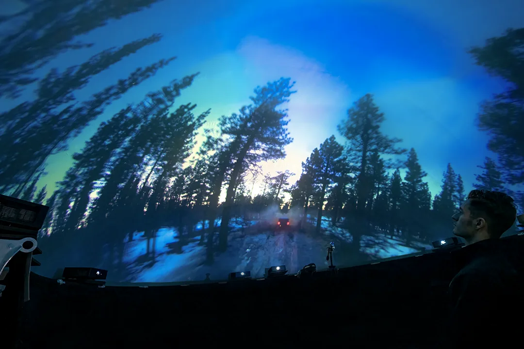 Guest Jeep Dome Watching Immersive Forest