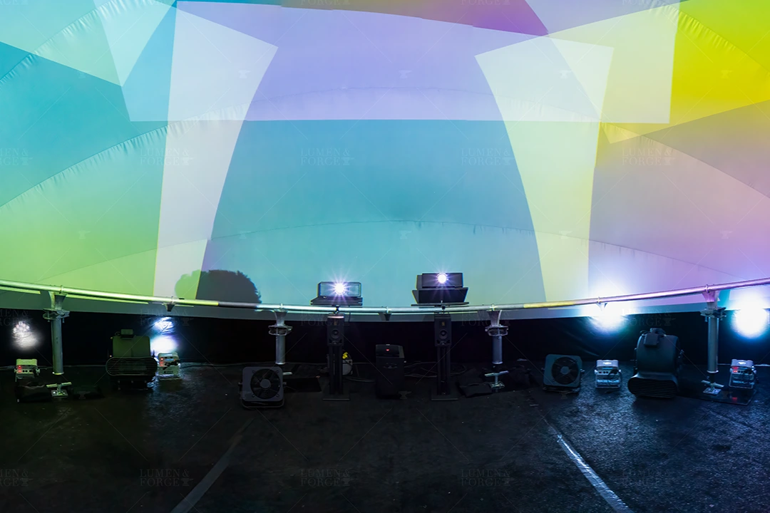 Jeep Dome Interior Projection Mapping Multicolor