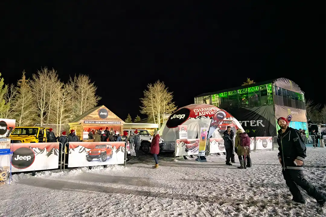 Jeep Dome Outdoor Next To Monster Energy Tent