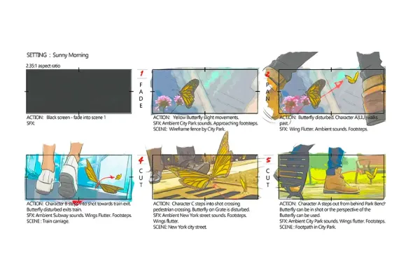 Animation Process Storyboard By Lumen And Forge 3