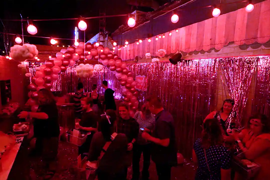 Picnic In The Alley Ferguson Las Vegas Art District Event Lighting Crowd