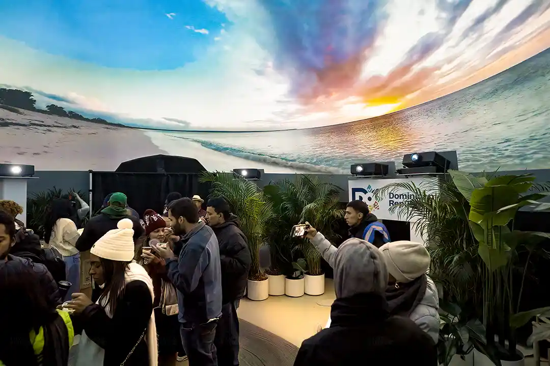 Dominican Republic Ministry of Tourism immersive projection dome in NYC