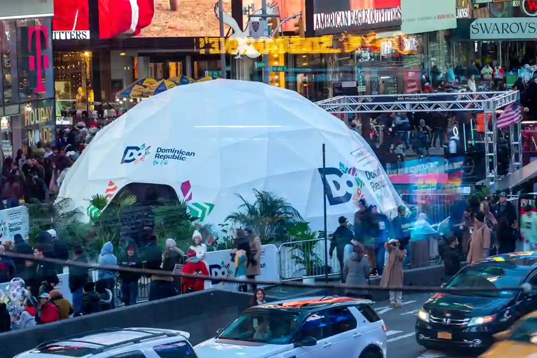 Pop Up Mob Geodesic Dome Times Square