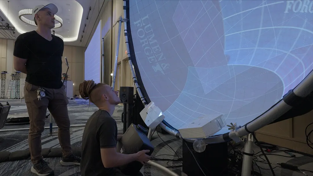 projection mapping dome calibration lumen and forge