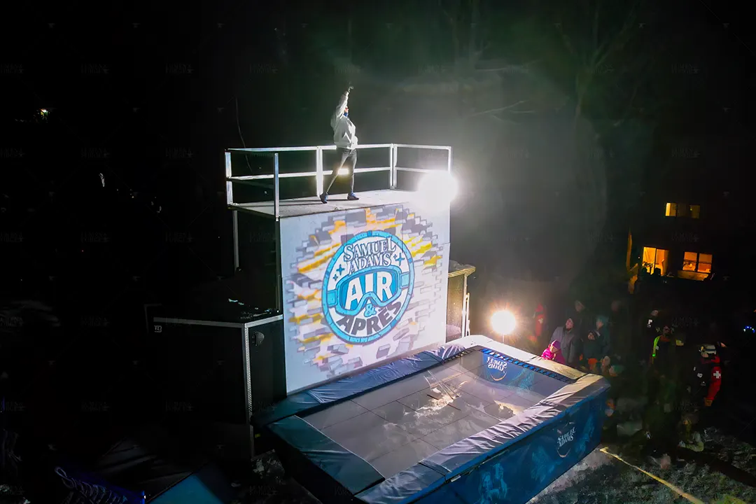 Samuel Adams Air Apres Logo Wall Break Projection Trampoline