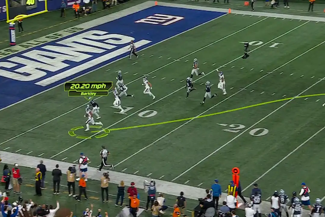 saquon barkley touchdown speed data tracking espn ar