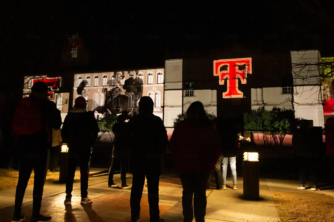 Texas Tech University Building Projection Logo Red