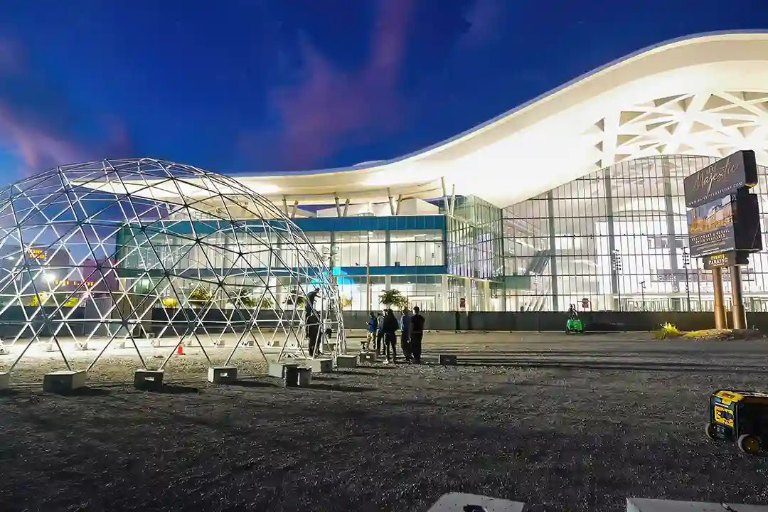 Travis Scott Cactus Jack Domes T Rex Cactuscon Event Las Vegas Install Geodesic Outdoor Build Frame