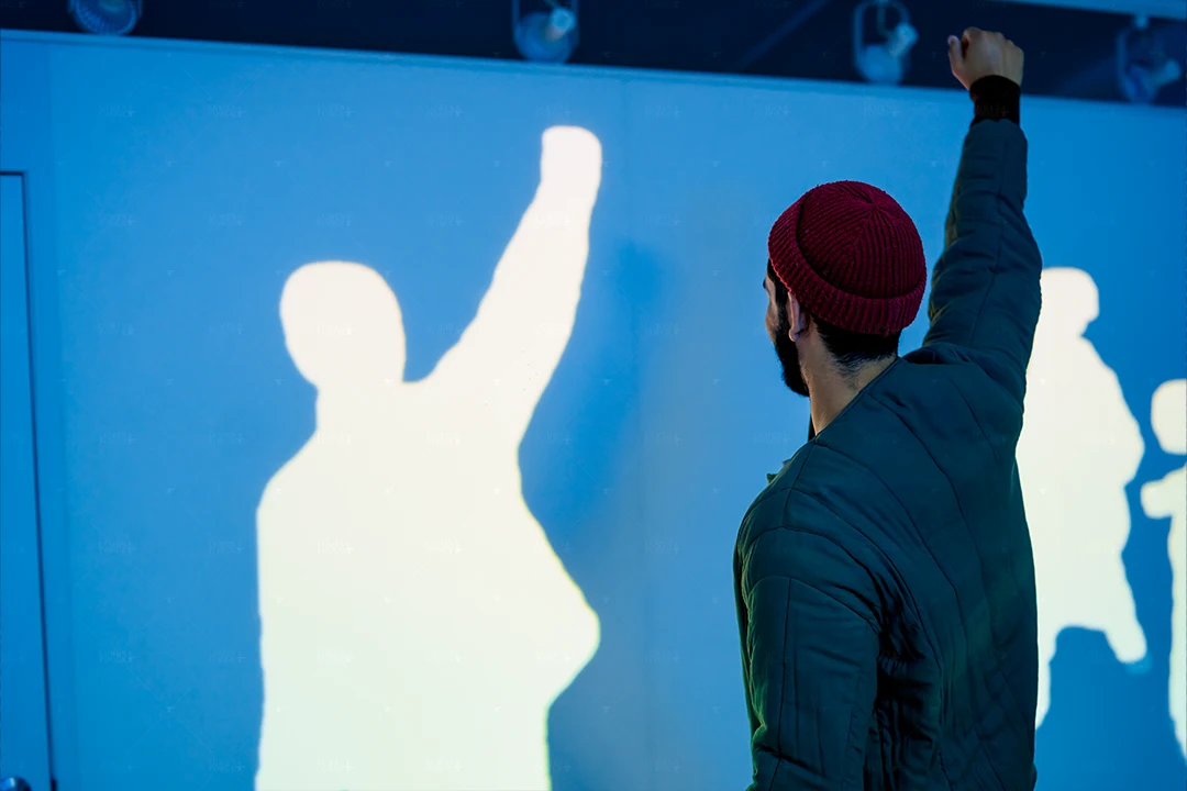 Wild Child Guest Playing With Interactive Wall