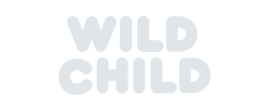 Wild Child logo, white, small