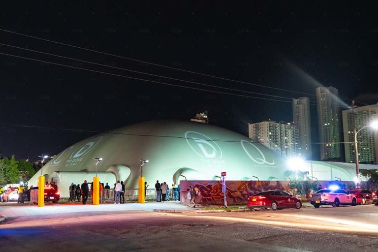 What is the cost of building an inflatable dome in 2021? | Exterior of the World's Largest Projection Dome | Miami
