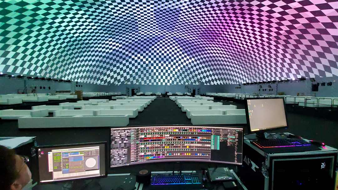 Behind the scenes immersive technology at the planetarium style Miami projection dome
