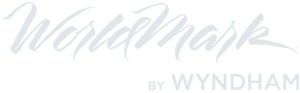 Worldmark by Wyndham white logo