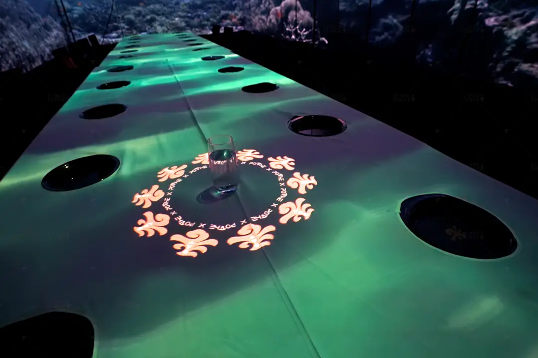 Experiential dining restaurant with Interactive Table Projection