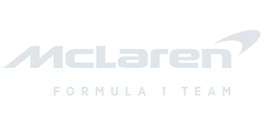 McLaren Formula 1 logo in grey with a transparent background.